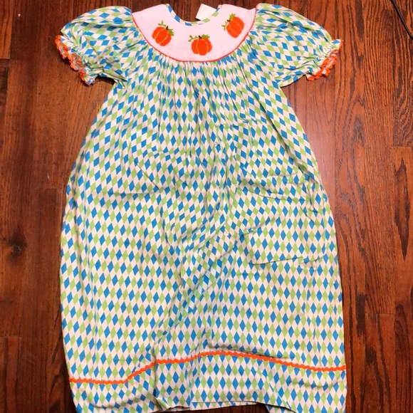 baby girl smocked thanksgiving dress